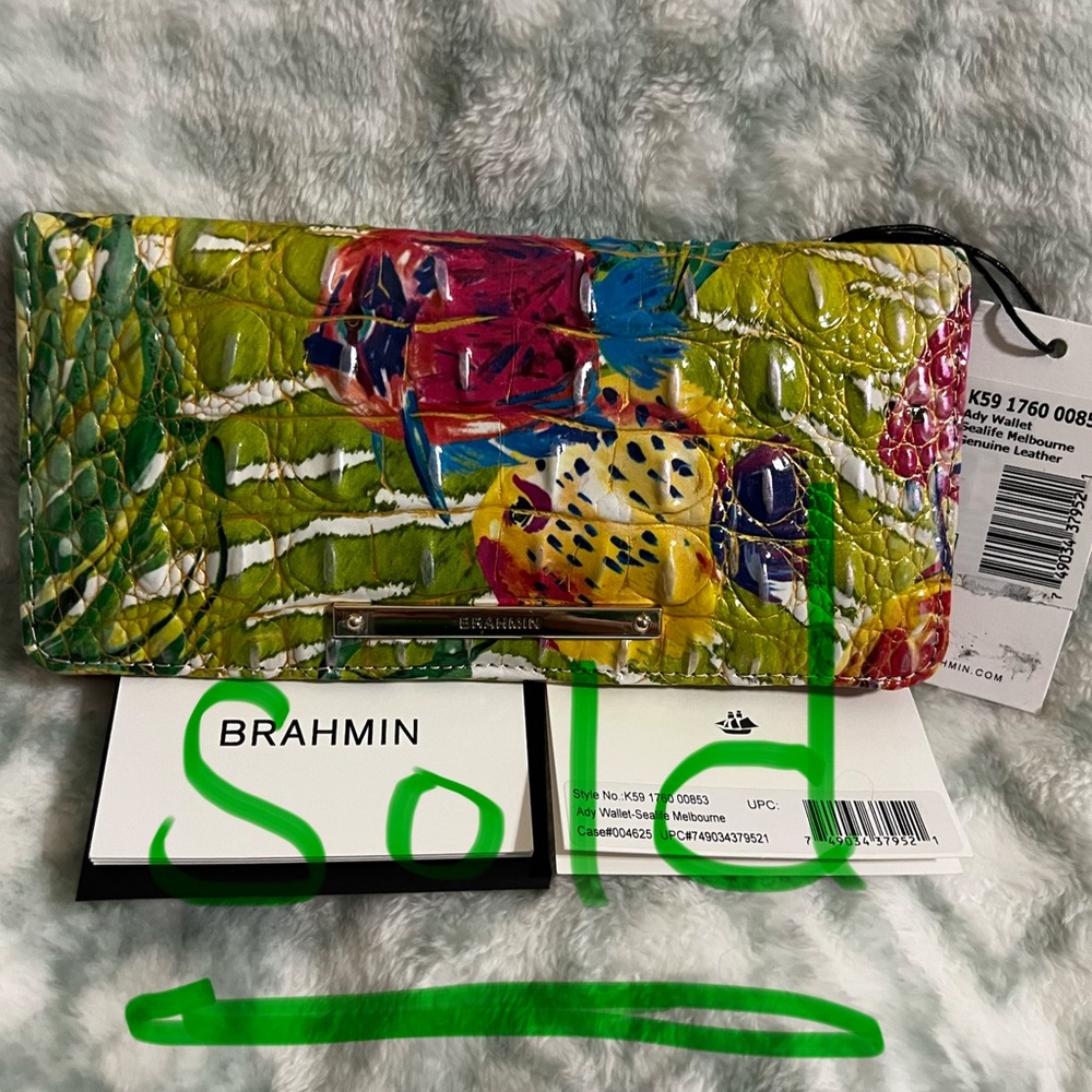 Brahmin Sea Life Colorful Leather Women's Wallet
